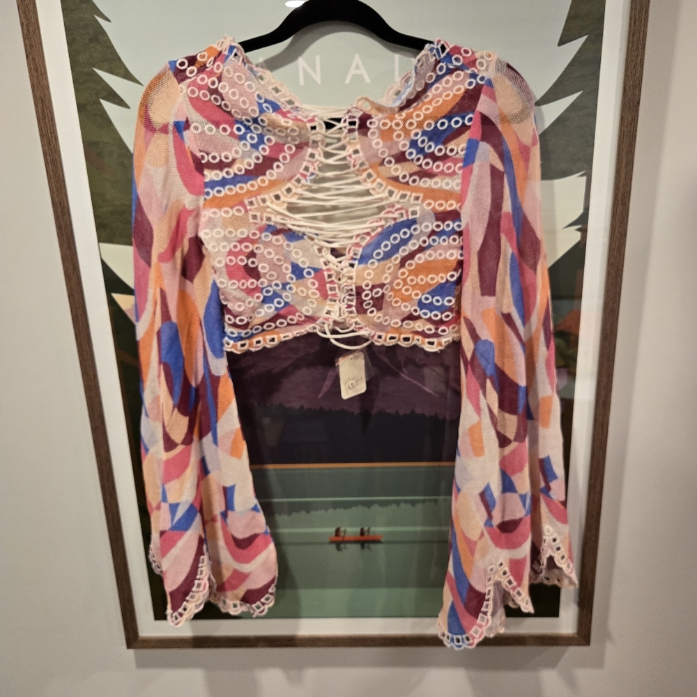 NWT free people mesh festival top